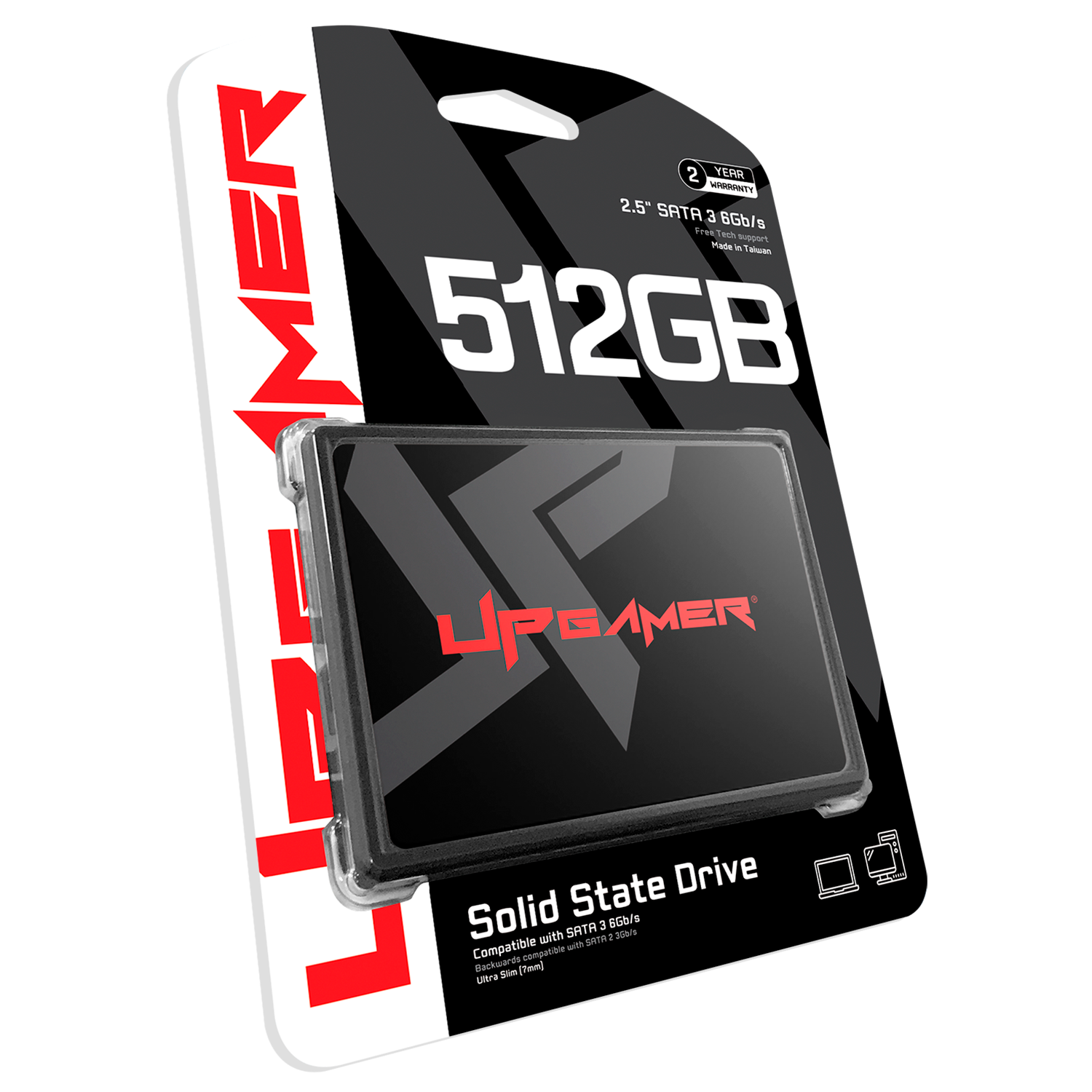 SSD UP Gamer 2.5" UP500 512GB SATA 3 Leitura até 500MB/s Gravação até 450MB/s