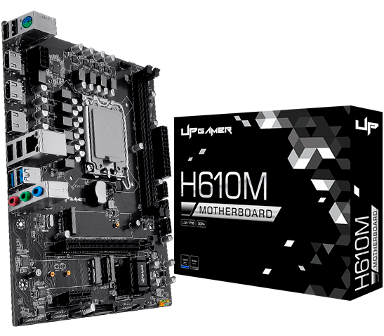 Placa Mãe UP Gamer H610M UP-H610MDR4 Intel LGA 1700 m-ATX DDR4 M.2 NVMe