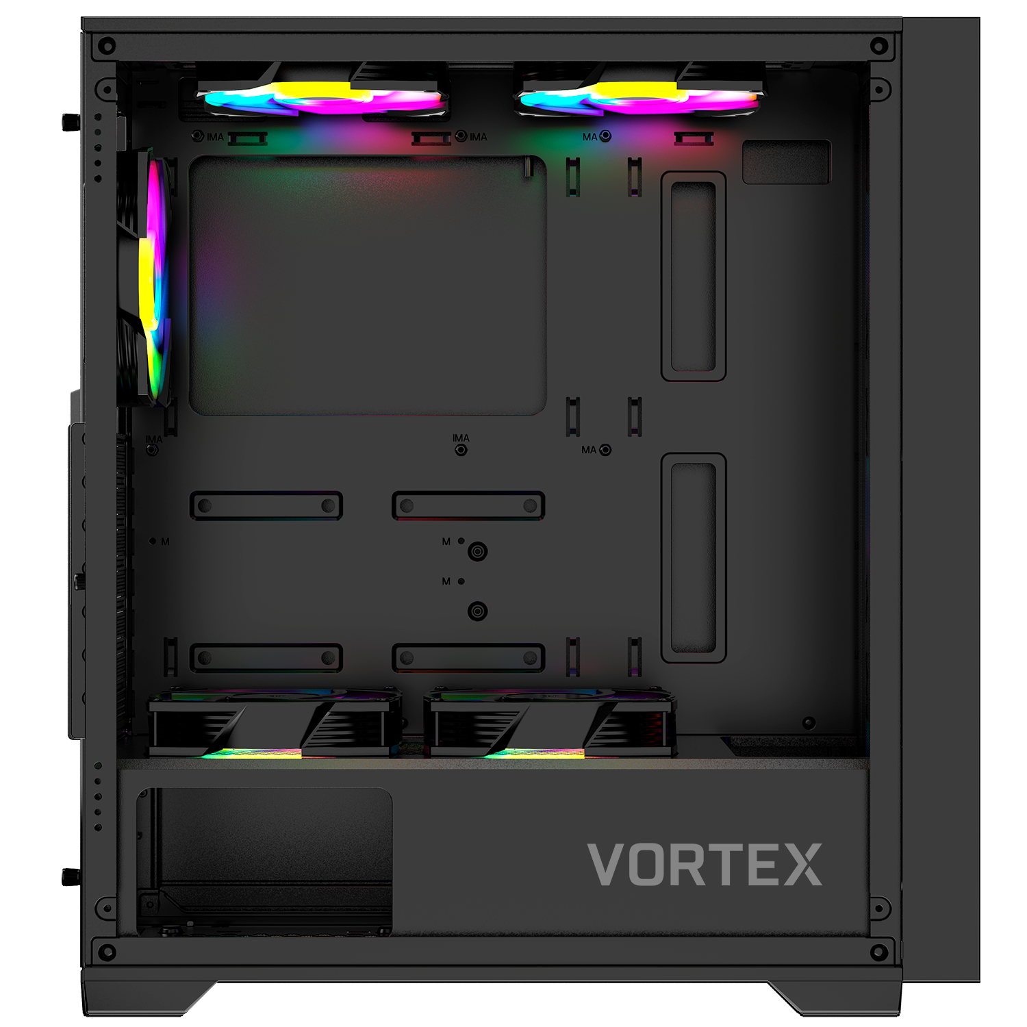 Gabinete UP Gamer Vortex Vidro Temperado Glass Black ATX M-ATX Mini-ITX