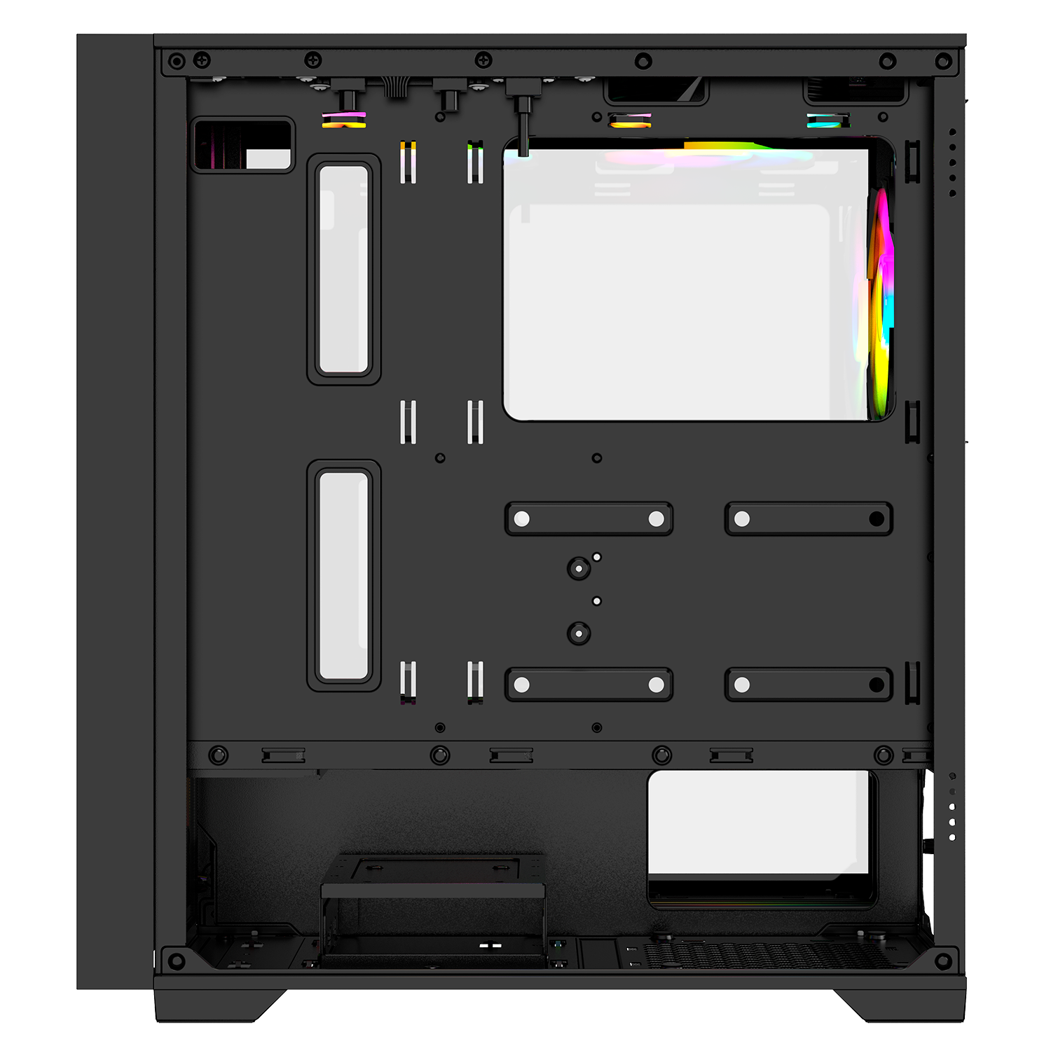 Gabinete UP Gamer Vortex Vidro Temperado Glass Black ATX M-ATX Mini-ITX