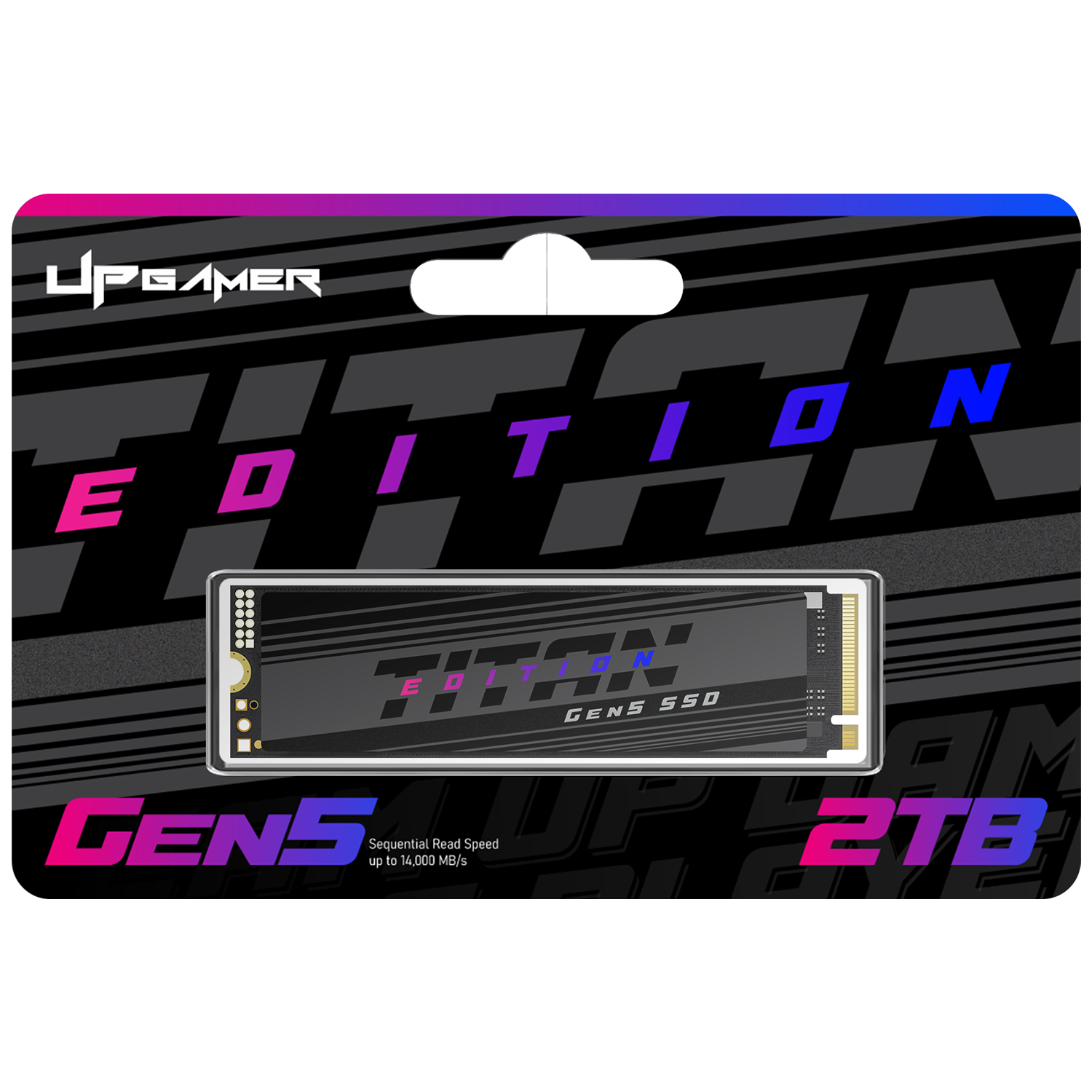 SSD UP Gamer Titan Edition Gen5 2TB M.2 NVMe Leitura até 14.000MB/s Gravação até 13.000MB/s