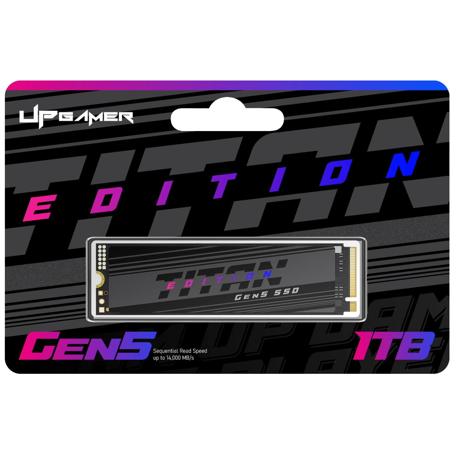 SSD UP Gamer Titan Edition Gen5 1TB M.2 NVMe Leitura até 14.000MB/s Gravação até 10.000MB/s