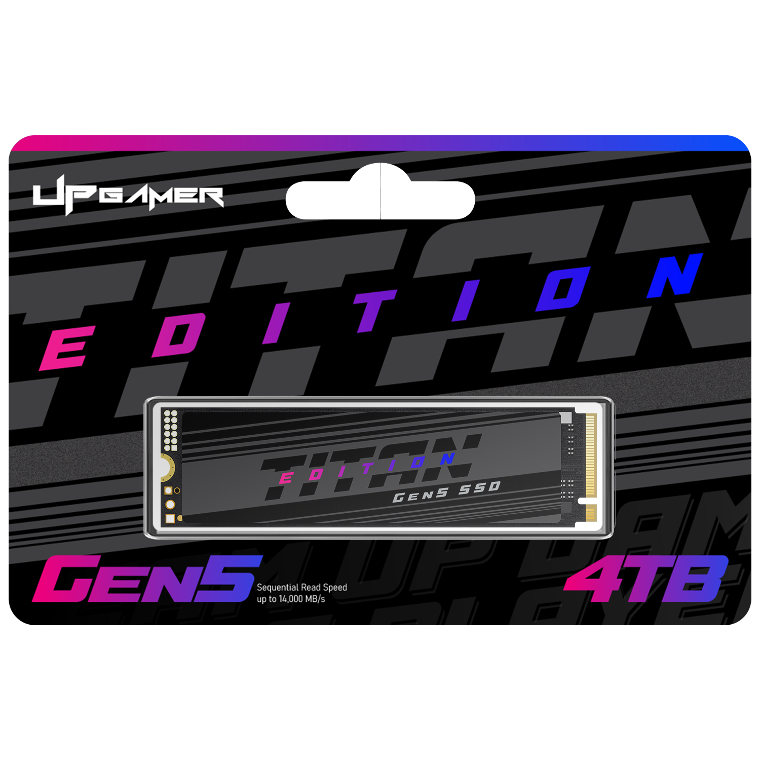 SSD UP Gamer Titan Edition Gen5 4TB M.2 NVMe Leitura até 14.000MB/s Gravação até 13.000MB/s