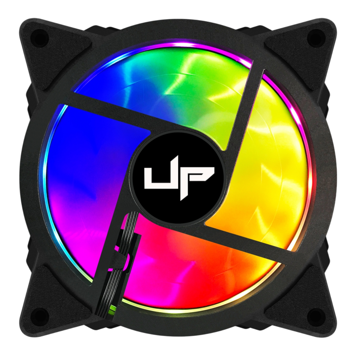 Kit com 5 Cooler Fan de Gabinete UP Gamer Elite ARGB 5v 120mm c/Controle Black