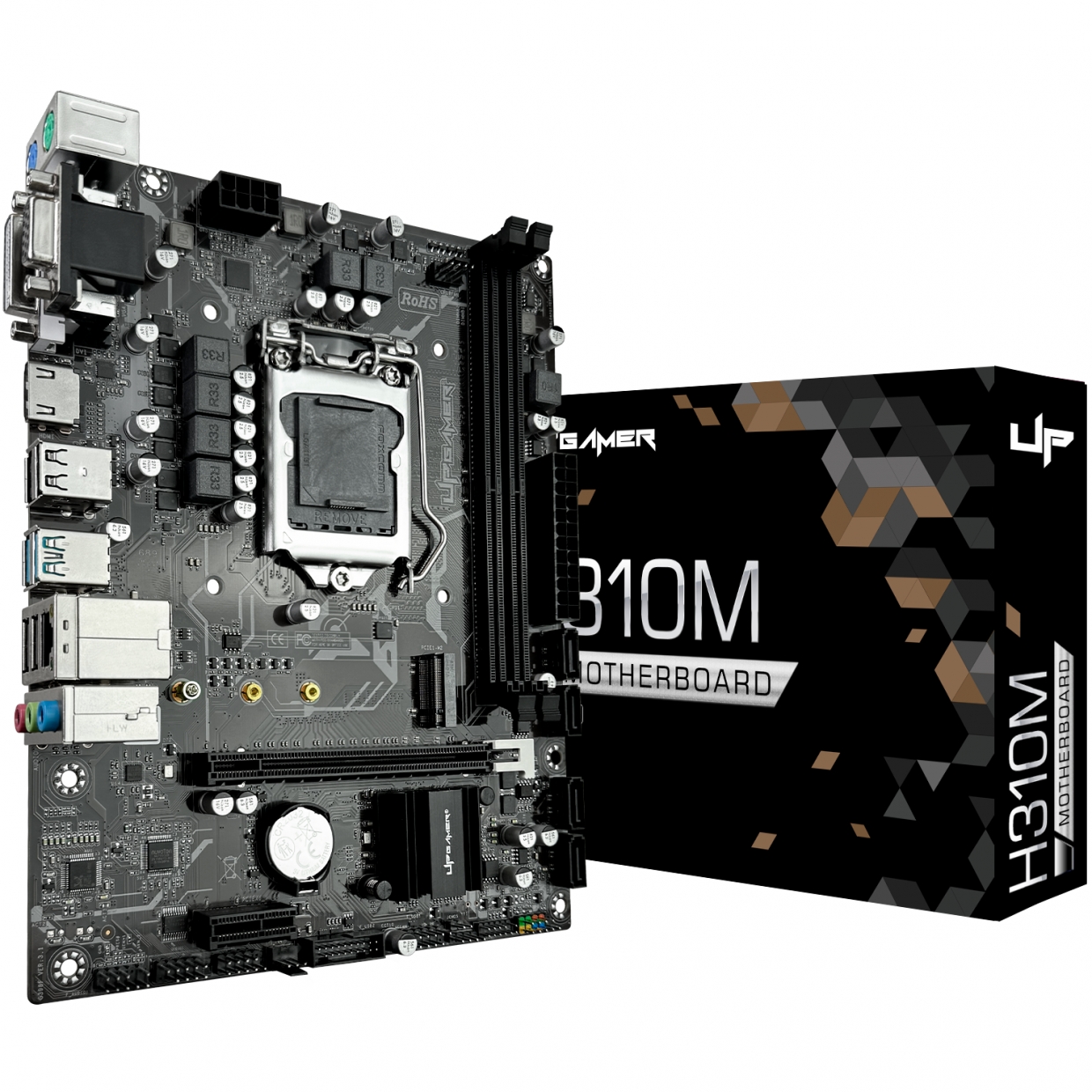 Placa Mãe UP Gamer H310M Intel LGA 1151 m-ATX DDR4 M.2 NVMe UP-H310M